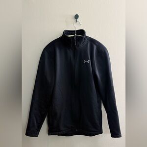 Under‎ Armour Full-Zip Warm-Up Jacket – Black, Size Small (Loose Fit)
